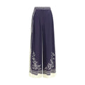 Alemais Blue Silk Casual Pants