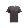 Saint Laurent Brown Silk T-Shirt