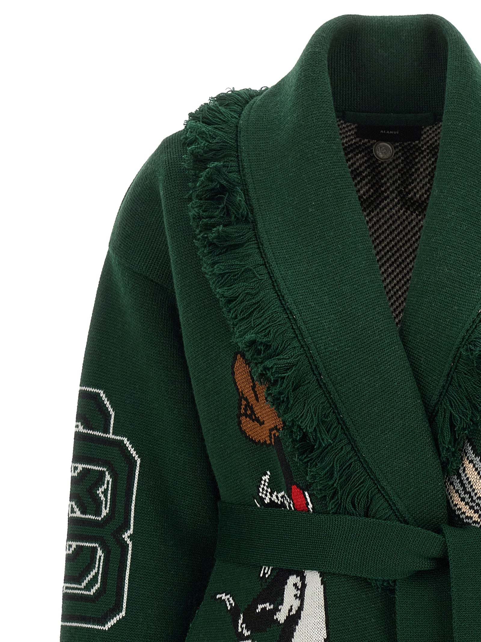 Alanui Bicolor Virgin Wool Cardigan
