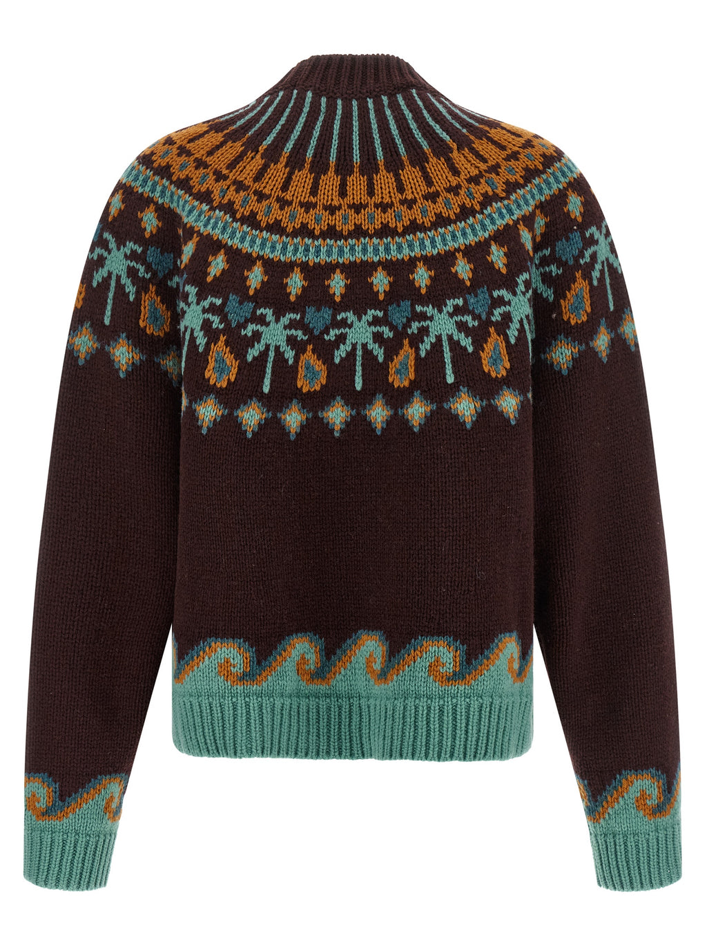 Alanui Brown Virgin Wool Cardigan