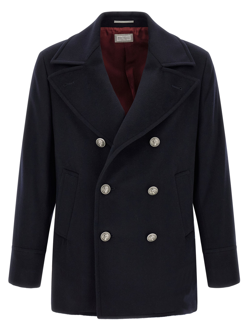 Brunello Cucinelli Blue Virgin Wool Coat