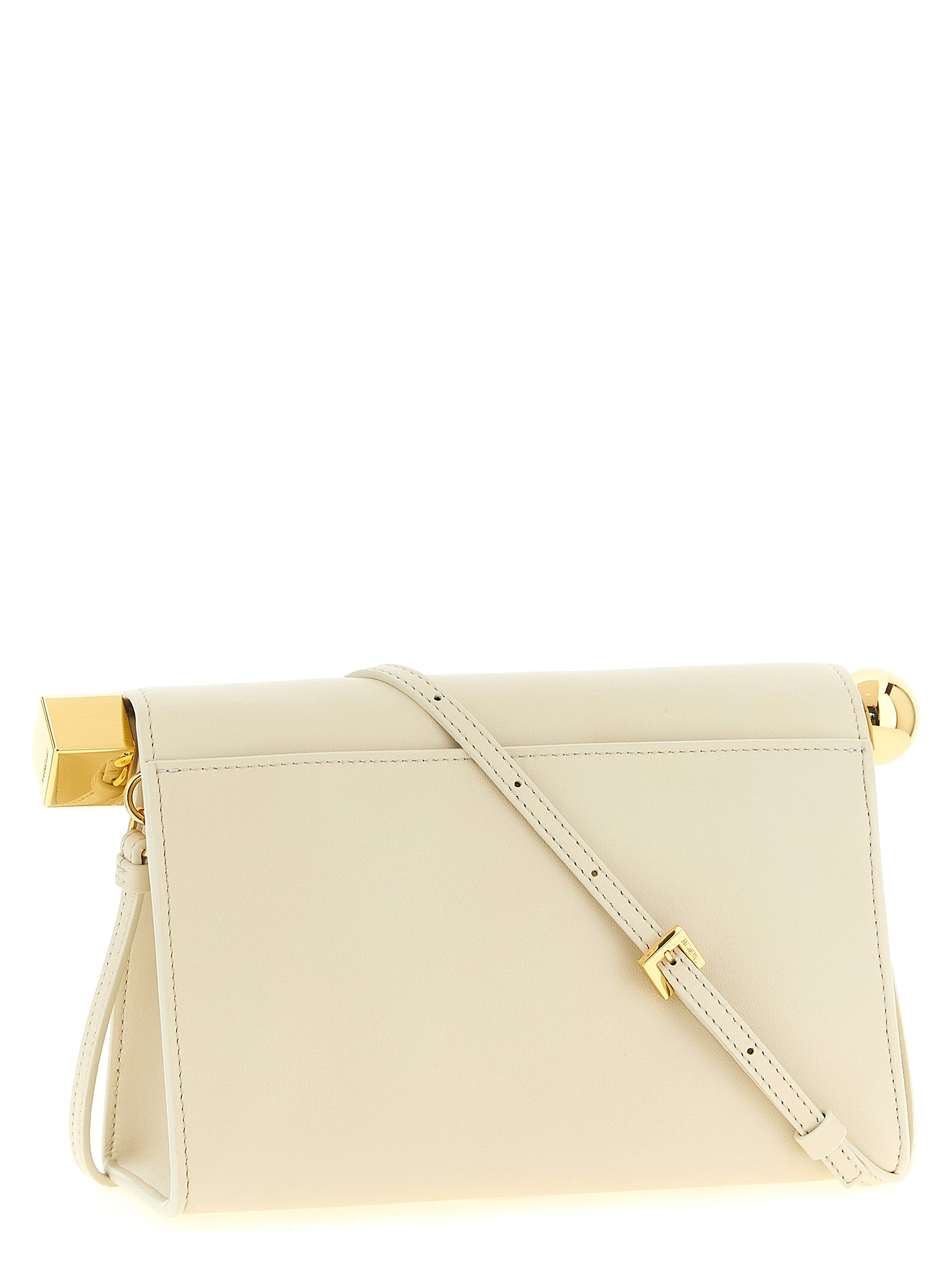 Jacquemus White Lamb Leather Clutch Bag