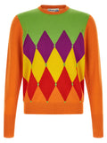 Ballantyne Orange Cashmere Cardigan
