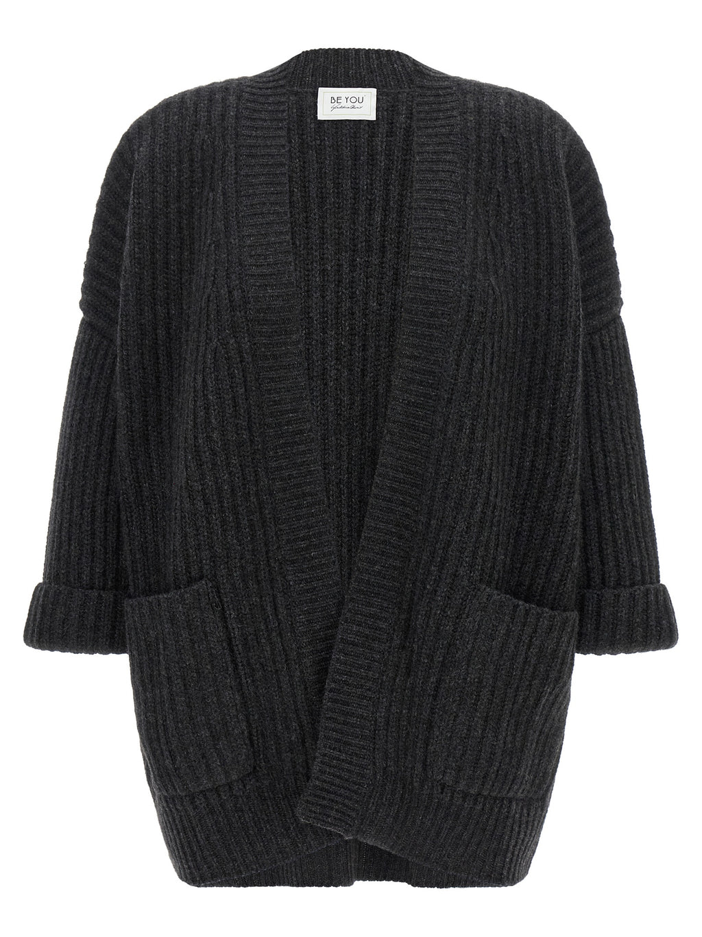 BE YOU Gray Cashmere Cardigan