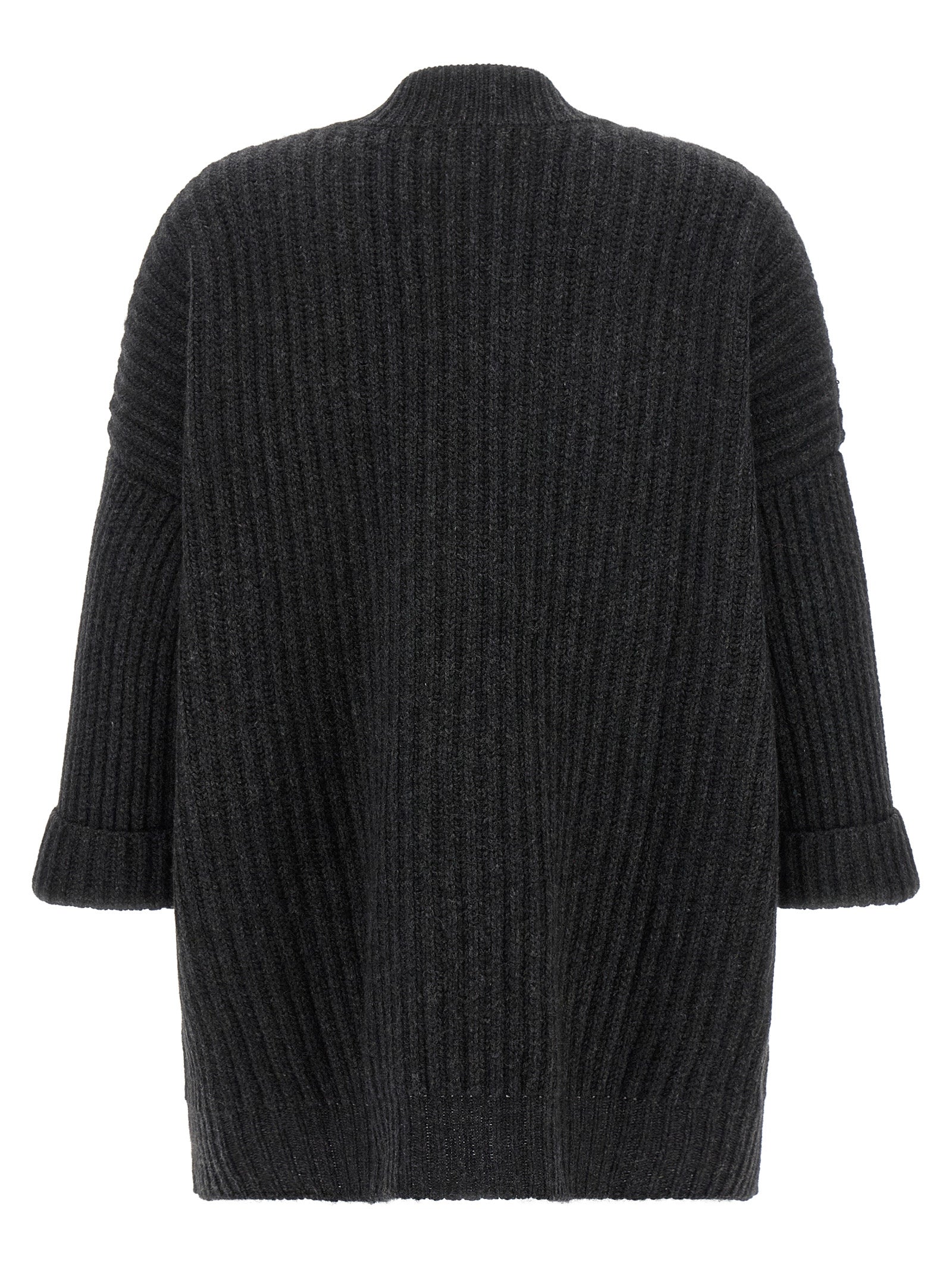 BE YOU Gray Cashmere Cardigan