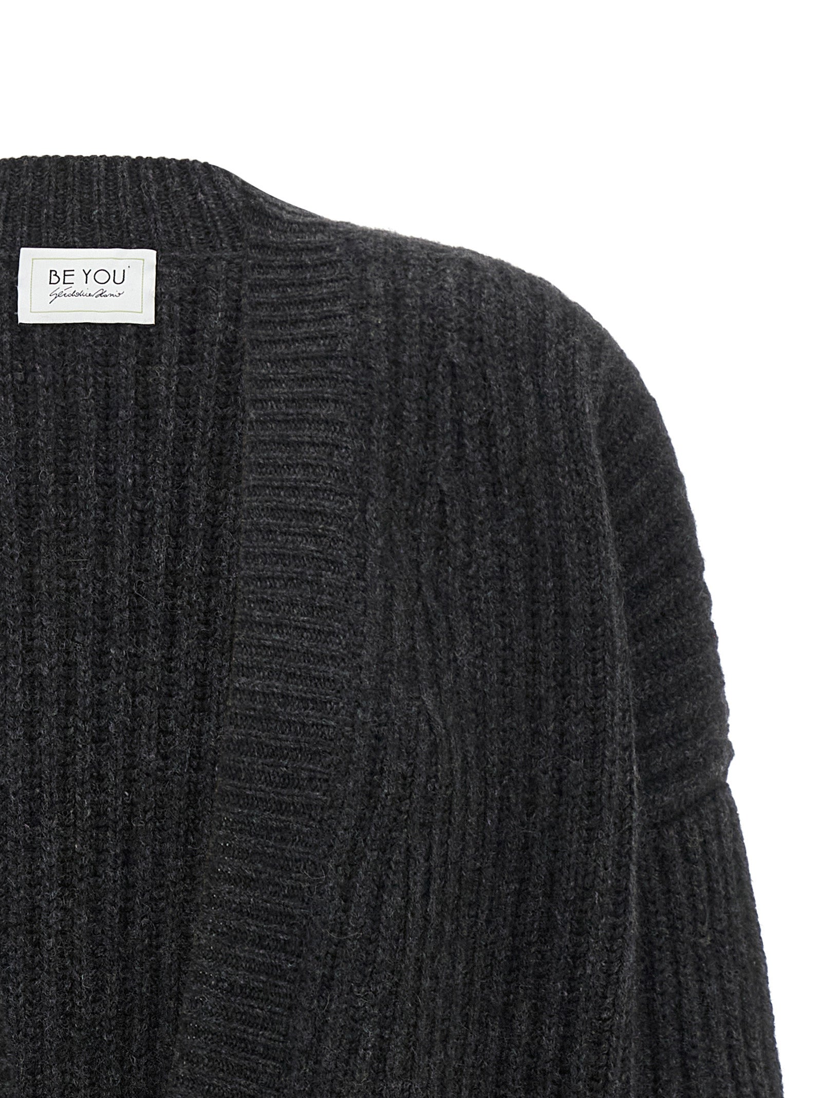 BE YOU Gray Cashmere Cardigan