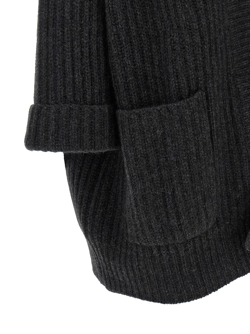 BE YOU Gray Cashmere Cardigan