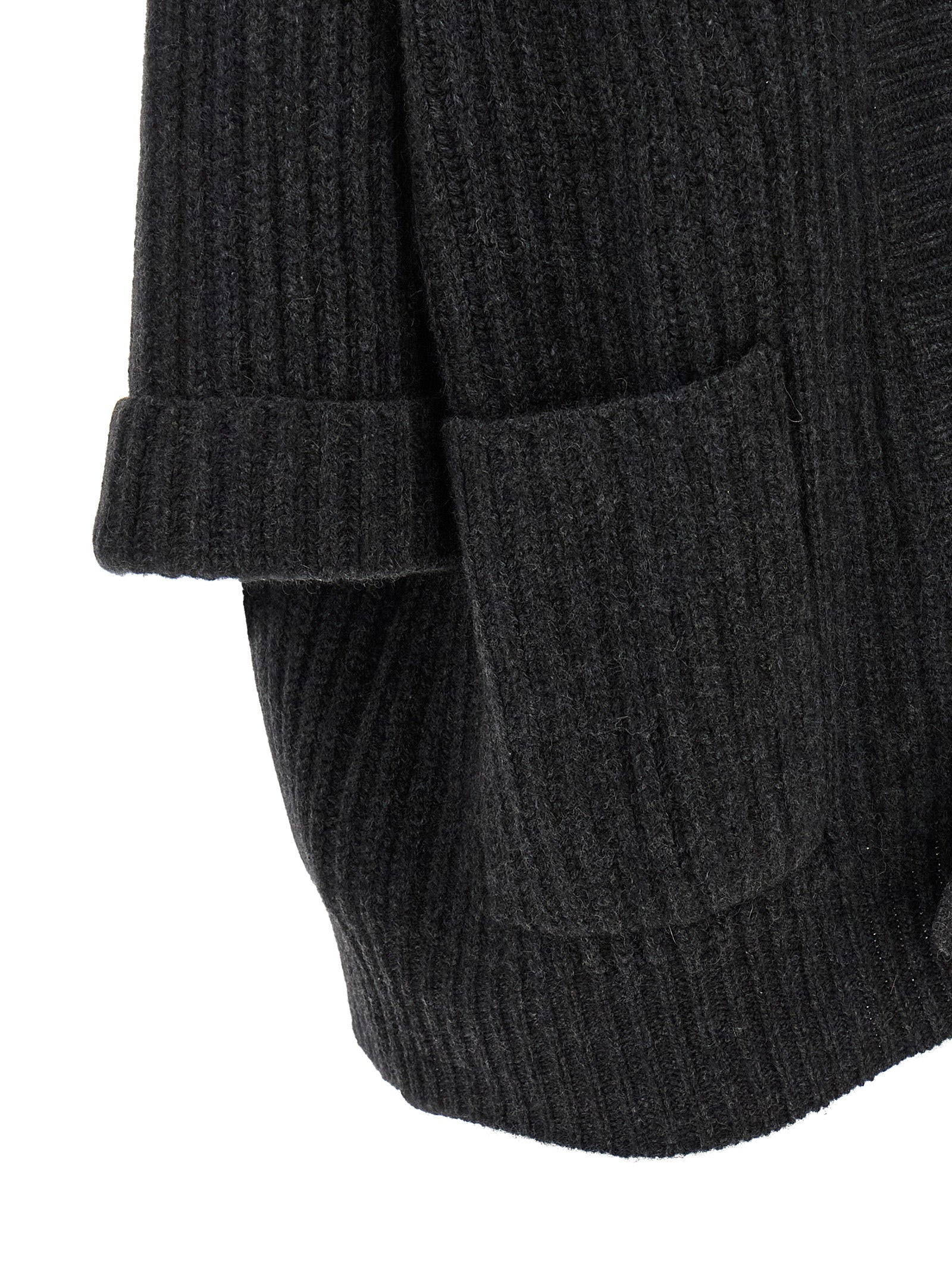 BE YOU Gray Cashmere Cardigan