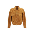 Versace Brown Lamb Ovis Aries Aries Leather Jacket