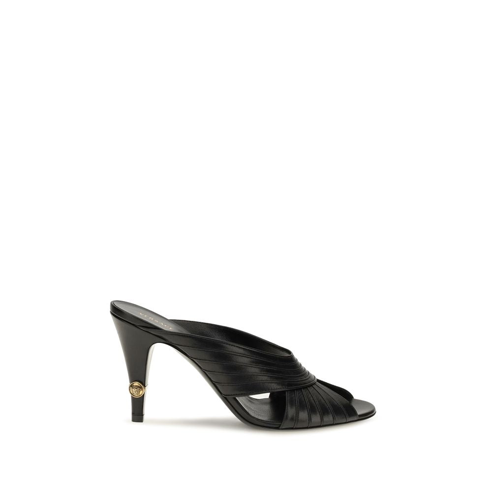Versace Black Lamb Ovis Aries Aries Mules