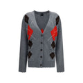 PINKO Gray Wool Oves Aries Cardigan
