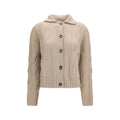 Allude Beige Cashmere Cardigan