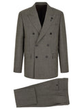 Lardini Gray Virgin Wool Two-Piece Suit