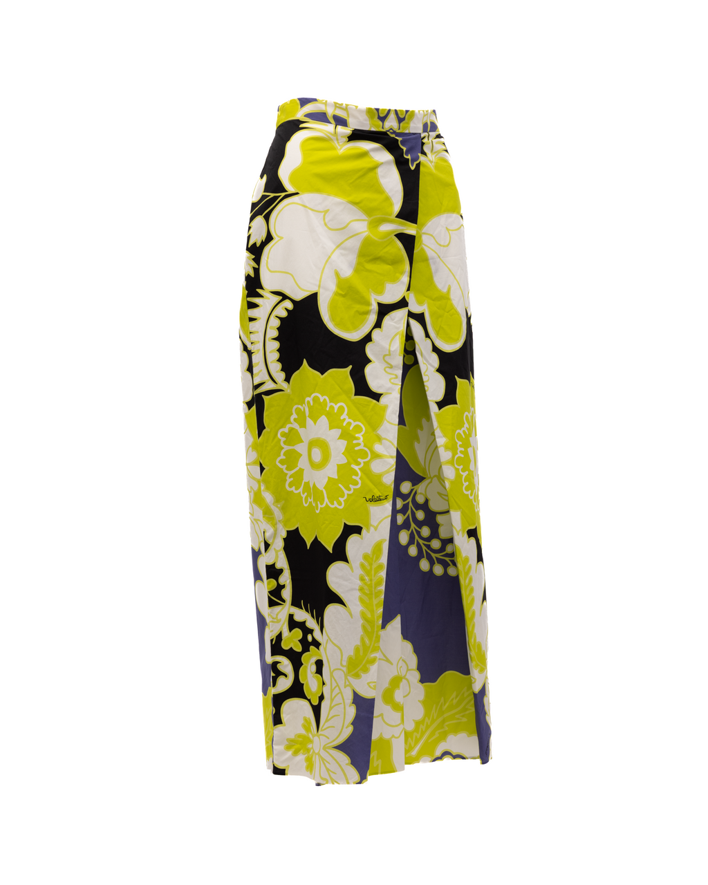 Valentino Garavani Women Floral Skirt in Black, Lime Green, White Details