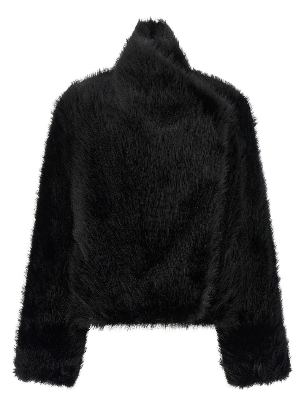 B&B COUTURE Black Polyester Full-Length Jacket