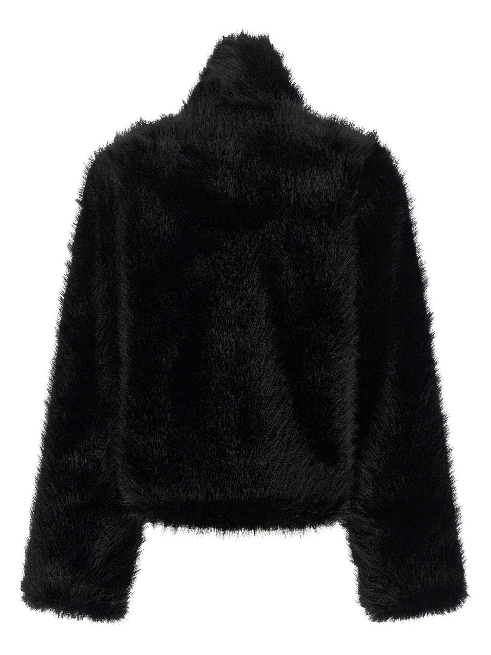B&B COUTURE Black Polyester Full-Length Jacket