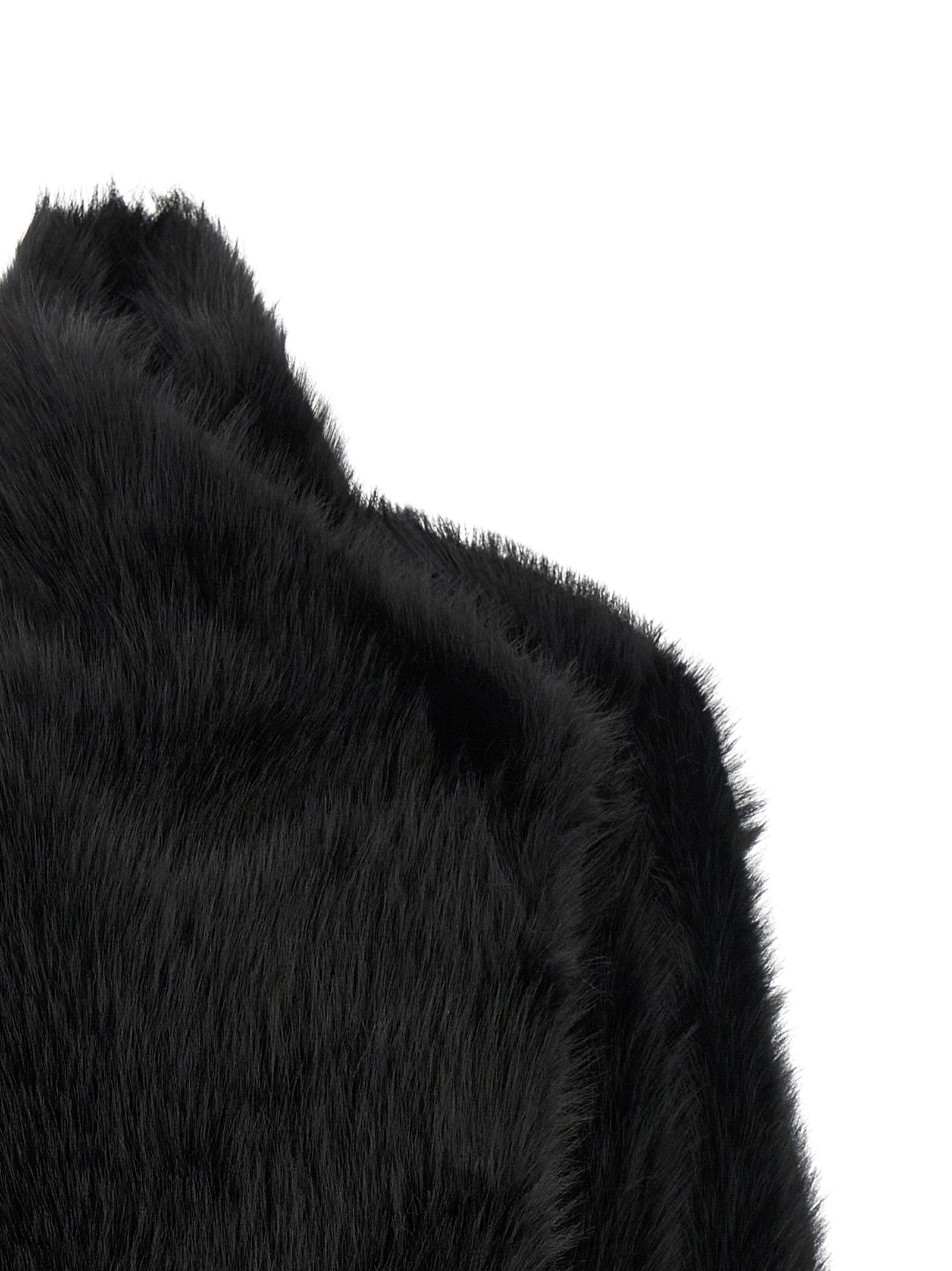 B&B COUTURE Black Polyester Full-Length Jacket