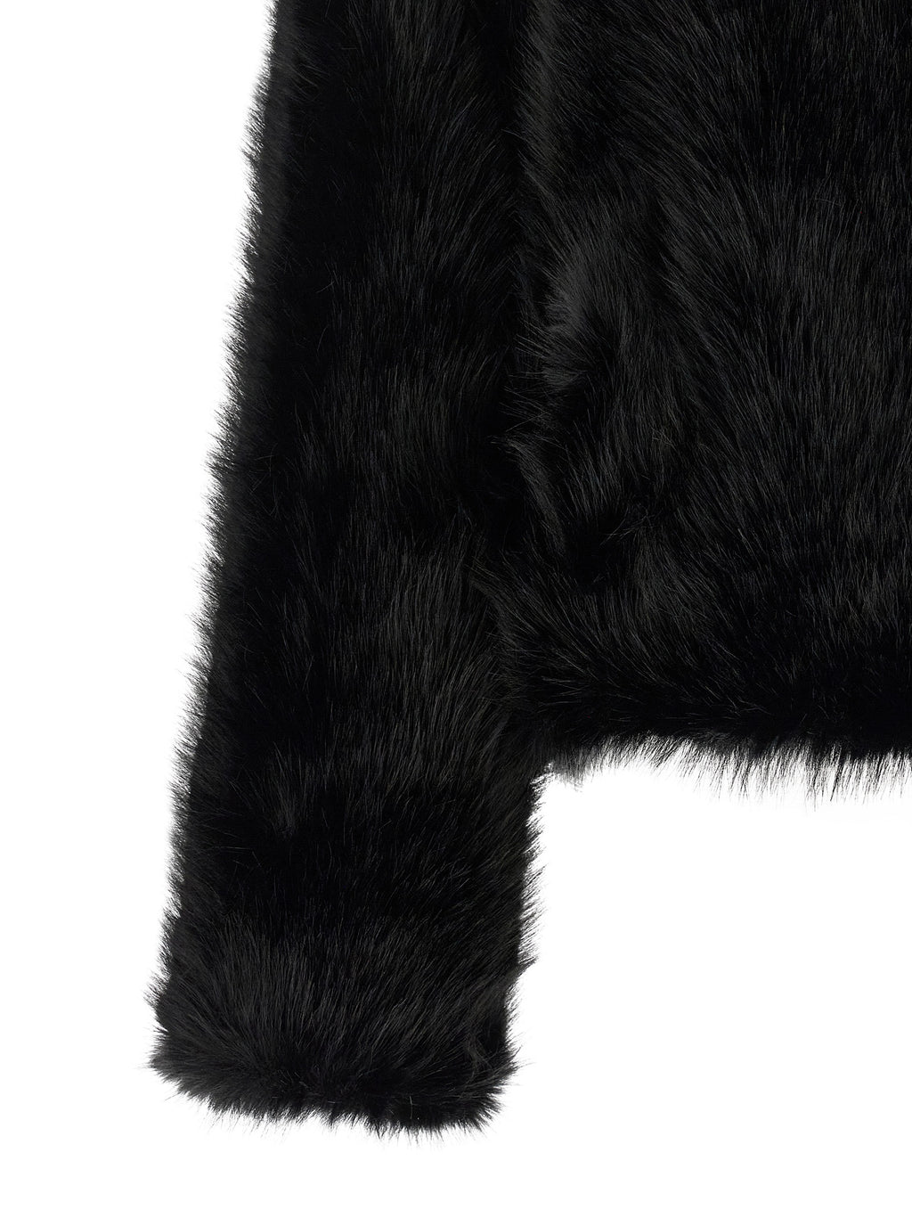 B&B COUTURE Black Polyester Full-Length Jacket