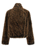 B&B COUTURE Brown Polyester Coat