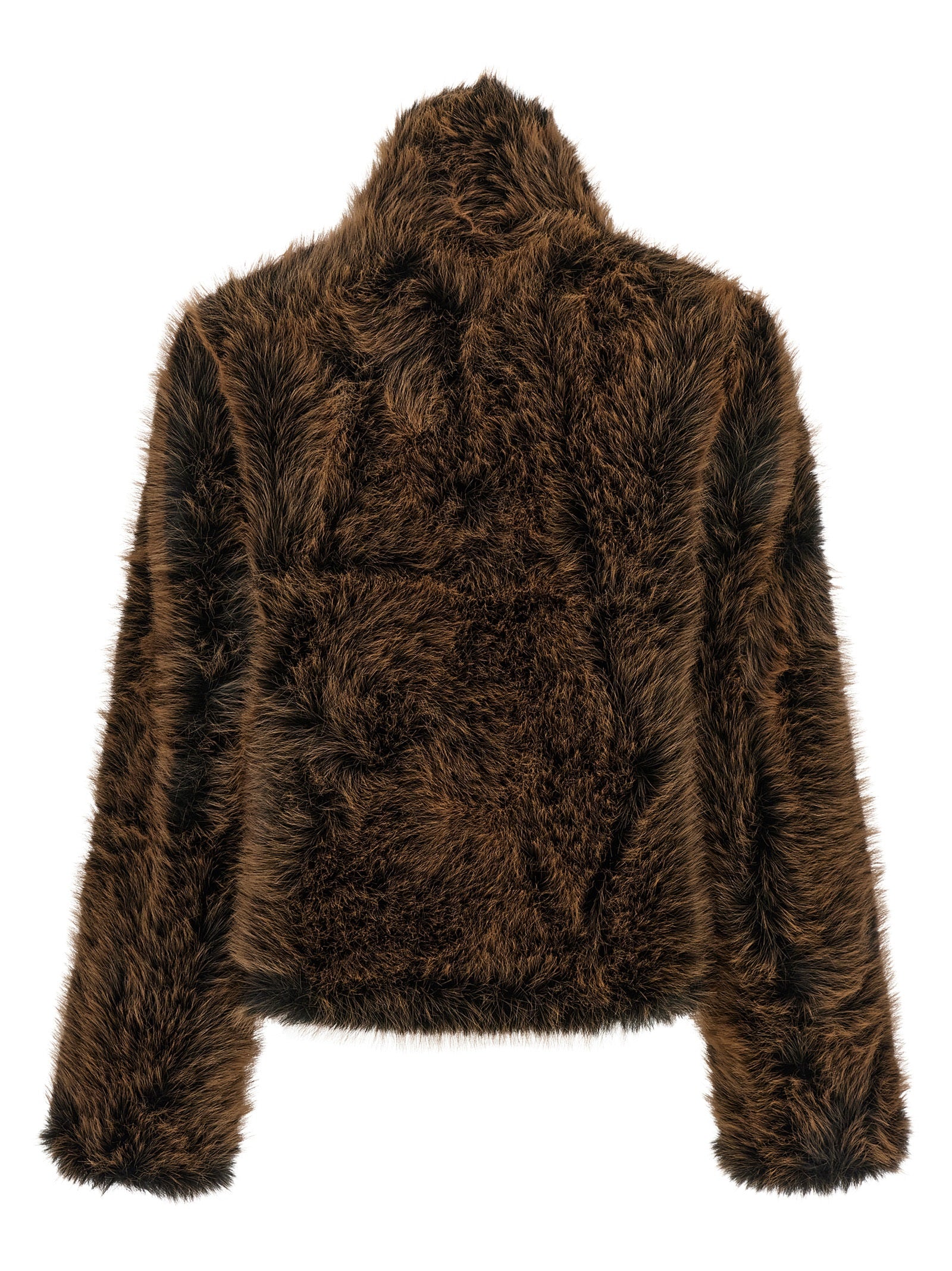 B&B COUTURE Brown Polyester Coat
