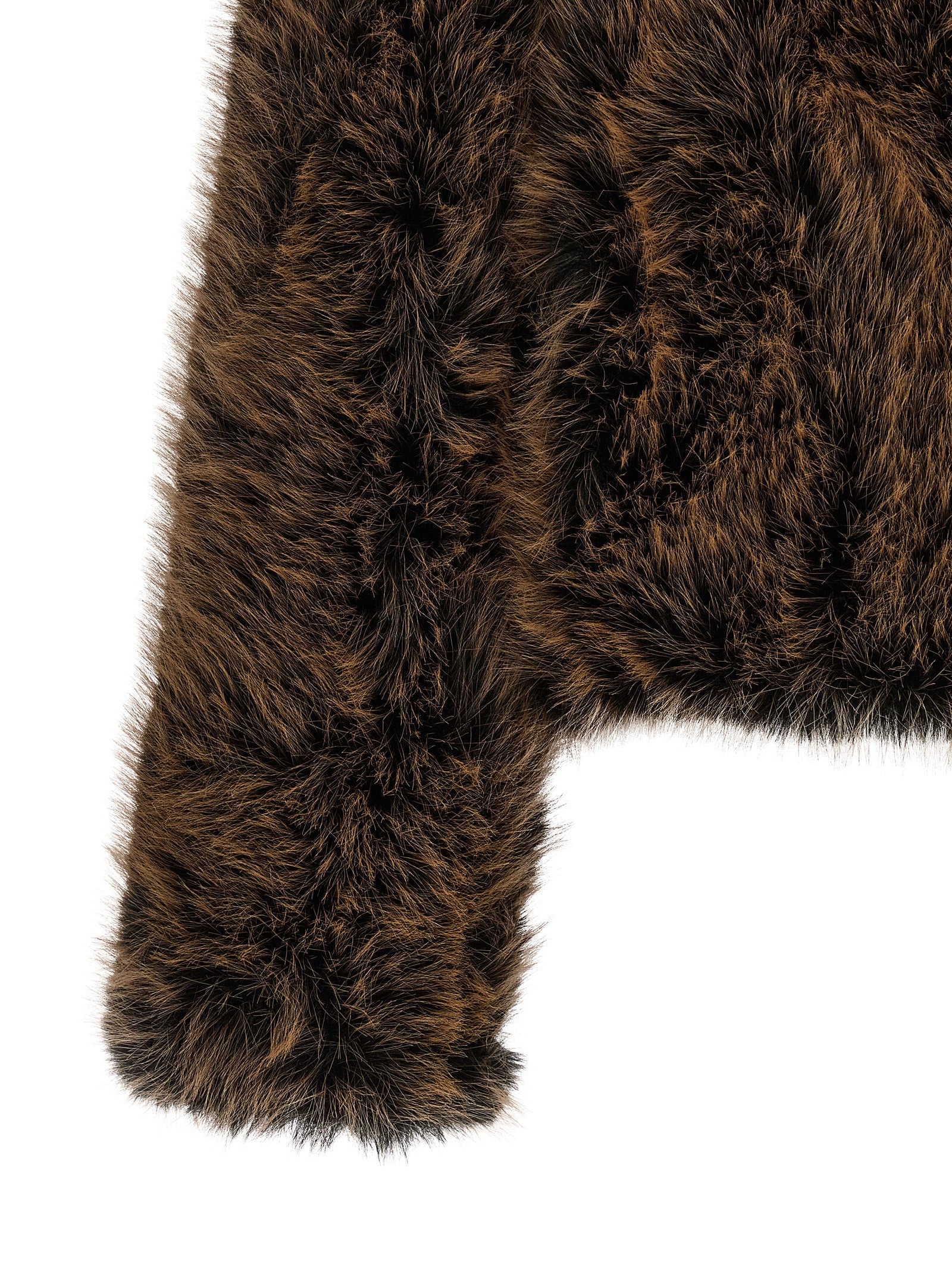 B&B COUTURE Brown Polyester Coat