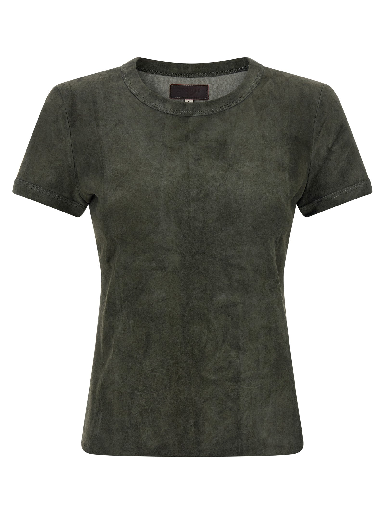 STOULS Gray Lamb Leather T-Shirt