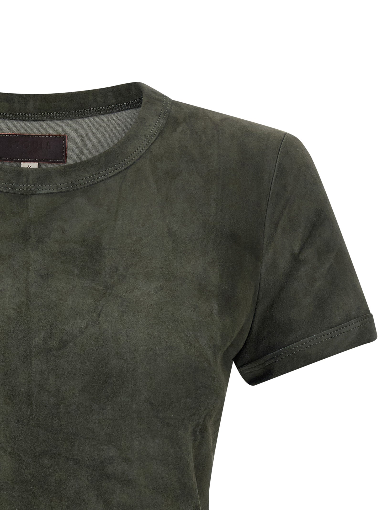 STOULS Gray Lamb Leather T-Shirt