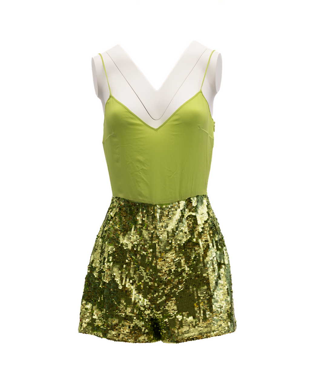 Valentino Garavani Women Green Sequin Jumpsuit