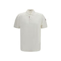 Moncler White Cotton Polo Shirt