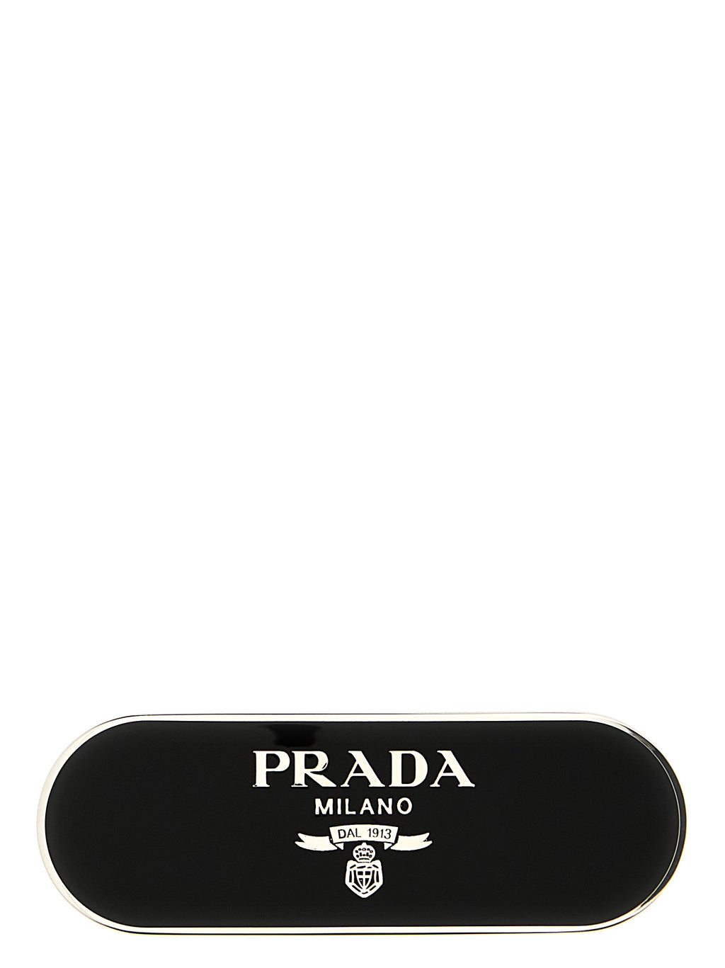 Prada Black Stainless Steel Hair Clip