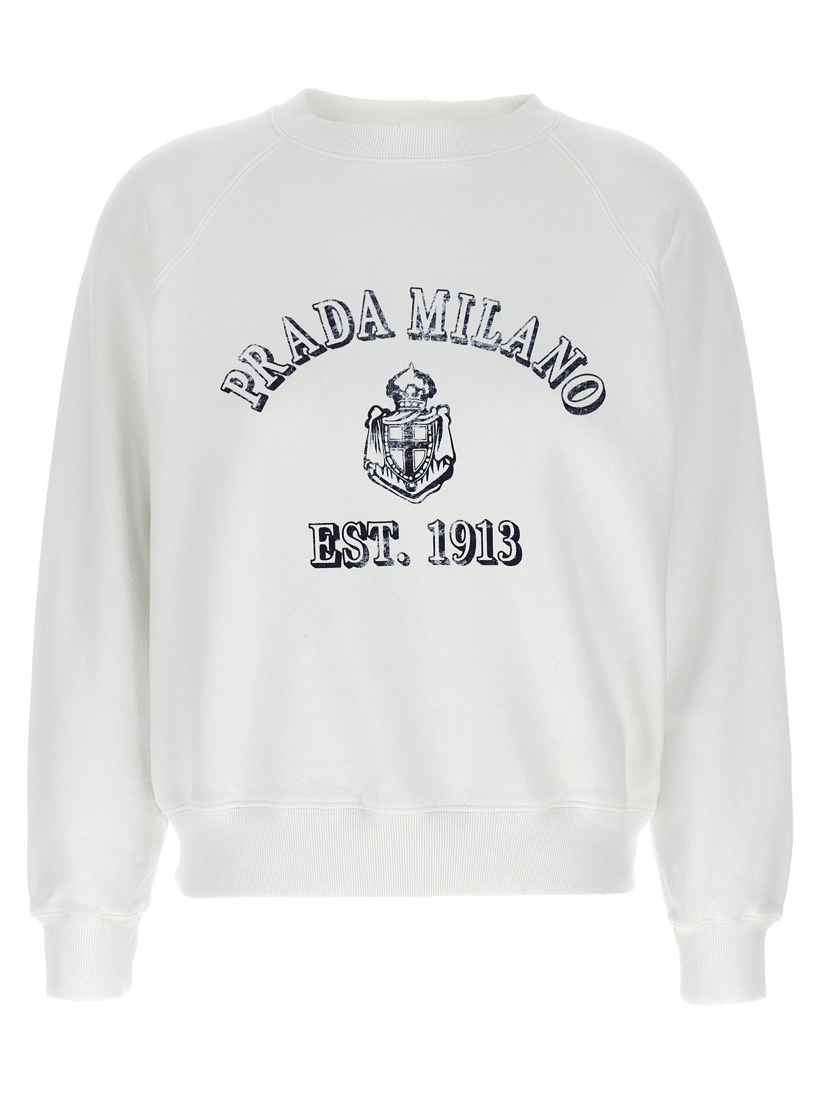 Prada White Cotton Sweatshirt