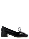 Prada Black Calfskin Mid Heel Pumps