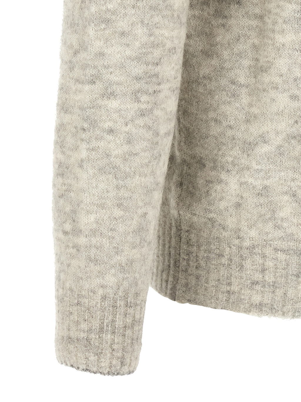 Brunello Cucinelli Gray Alpaca Leather Cardigan