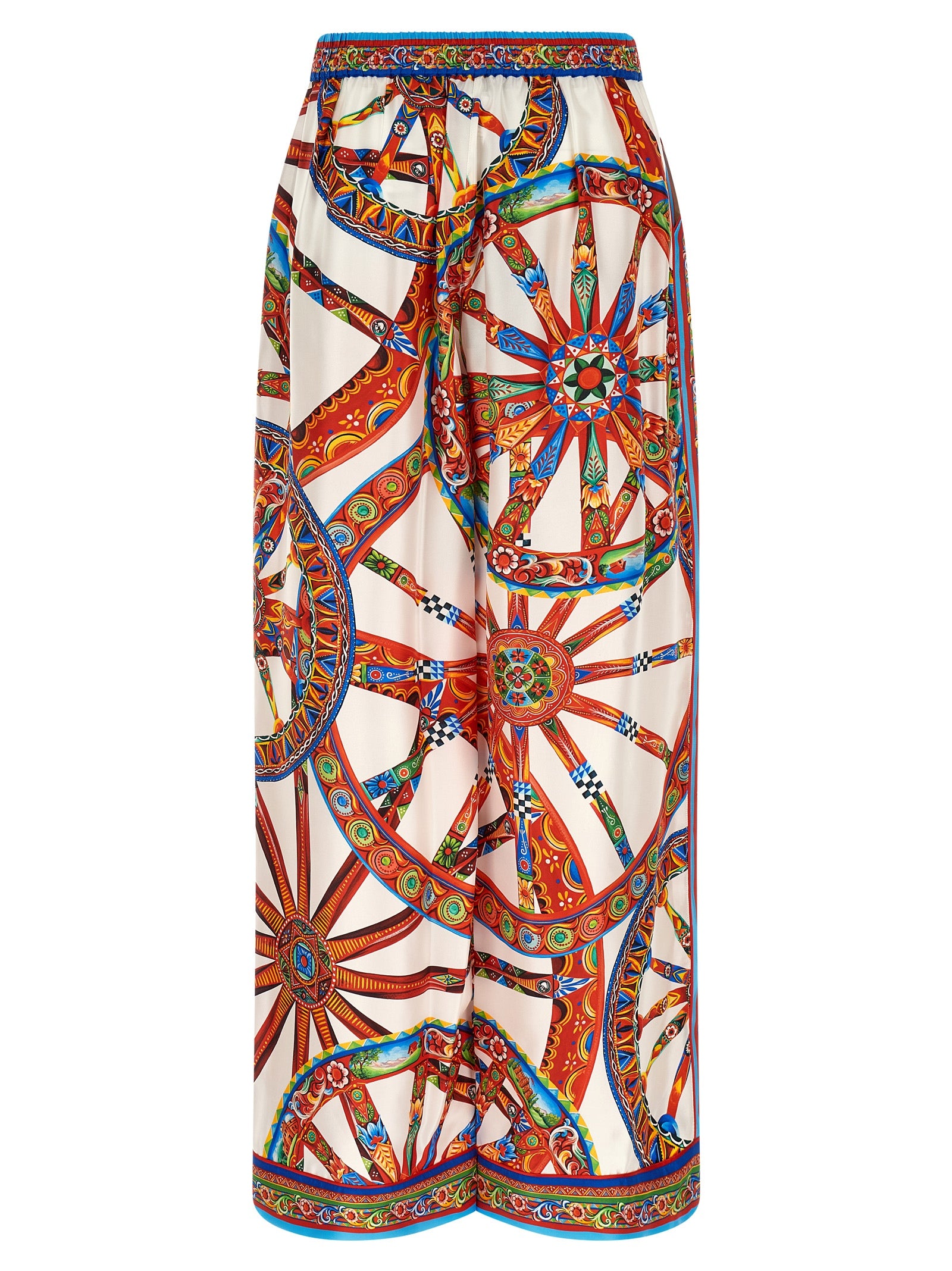 Dolce & Gabbana Multicolor Silk Casual Pants