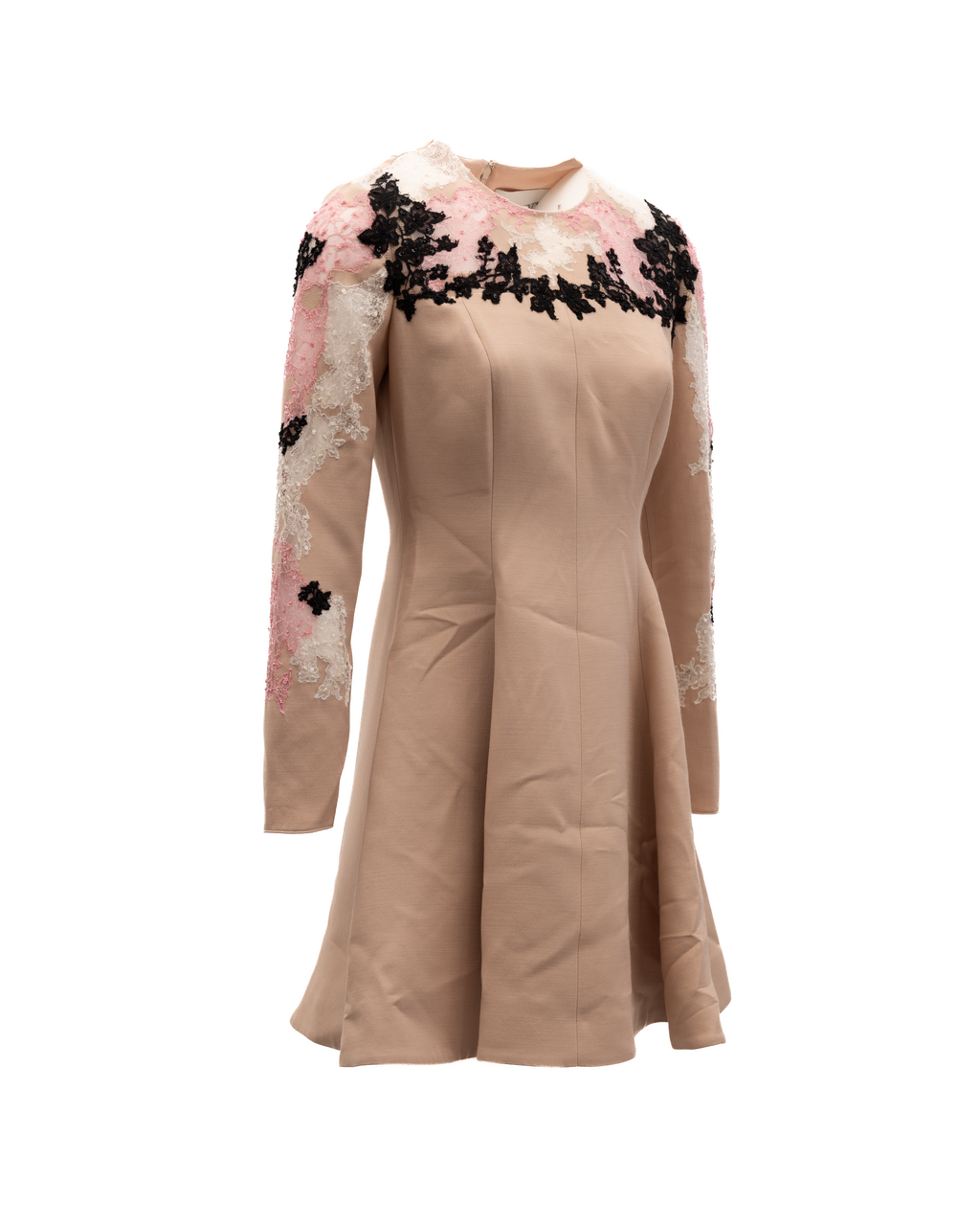 Valentino Garavani Beige Lace Cocktail Dress