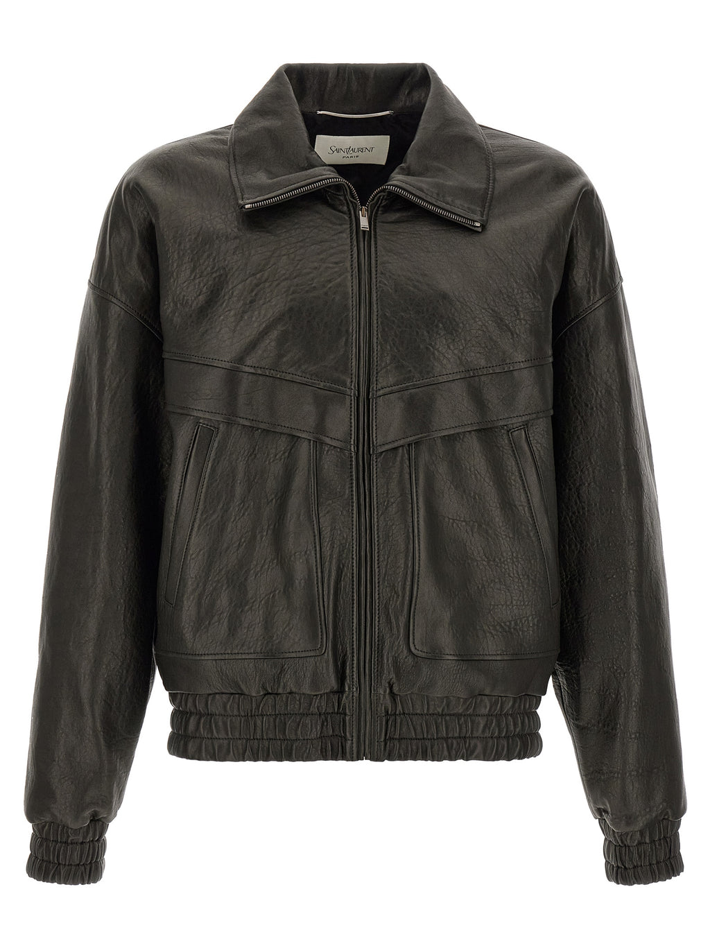 Saint Laurent Black Lamb Leather Leather Jacket