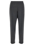 Alberto Biani Gray Polyester Cropped Pants
