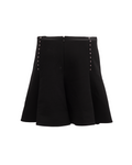 Valentino Garavani Mini Black Skirt with Gold Details