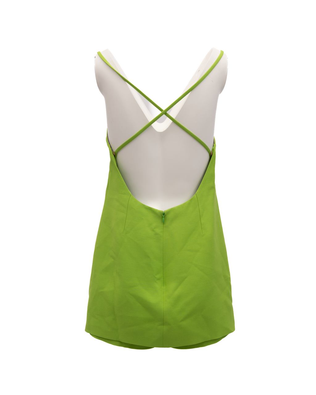Valentino Garavani Neon Green Open Back Dress