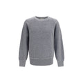 Piacenza Cashmere Gray Wool Oves Aries Sweatshirt