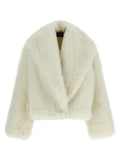 B&B COUTURE White Polyester Biker Jacket