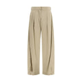 The Row Beige Silk Casual Pants