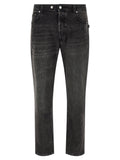 Department 5 Black Cotton Cropped Jeans