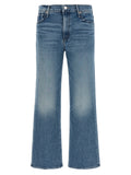 Mother Denim Blue Cotton Straight-Leg Jeans