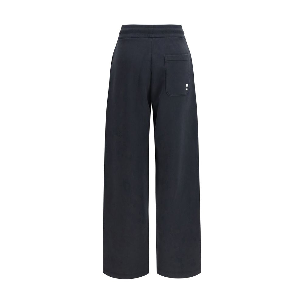 Ami Paris Black Alpaca Vicugna Pacos Joggers (Workout Pants)