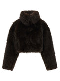 ROTATE BIRGER CHRISTENSEN Brown Polyester Coat