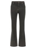 7 For All Mankind Gray Cotton Straight-Leg Jeans