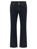 7 For All Mankind Blue Cotton Bootcut Jeans