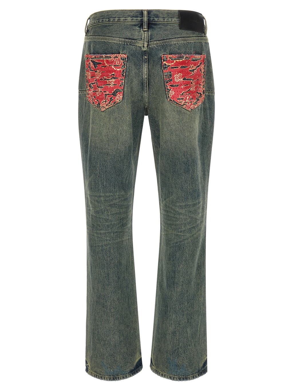 PURPLE Blue Cotton Bootcut Jeans