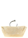 Magda Butrym White Silk Clutch Bag